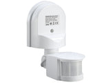 Senzor de mișcare și de amurg Maclean montat pe perete, 180°, max. 1200 W, alb, MCE25 W