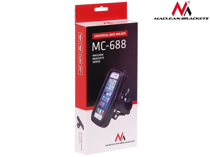 Maclean MC-688M Suport universal pentru biciclete impermeabil pentru smartphone, dimensiune M.