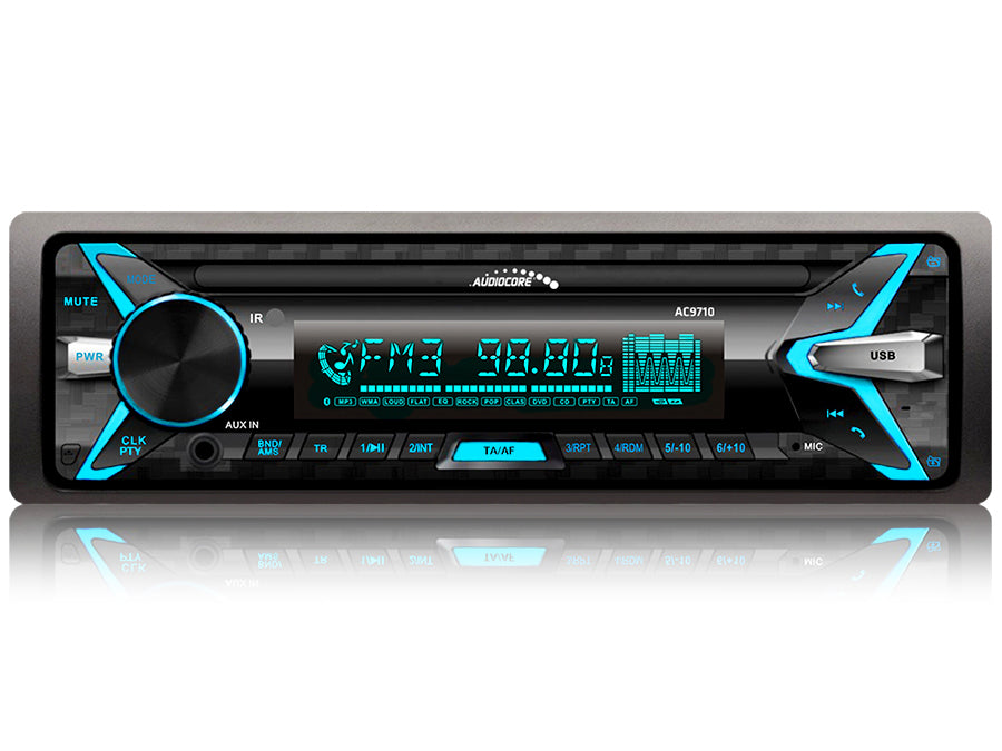 Radio auto Audiocore AC9710 Stereo MP3 / WMA / USB / RDS / SD Detached ISO Multicolor Bluetooth Panel