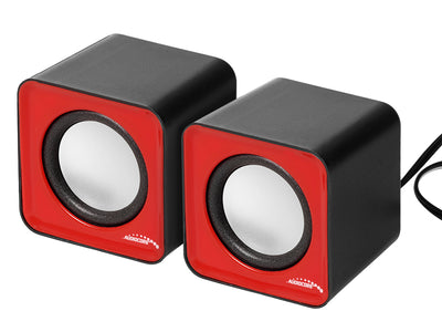 Boxe stereo Audiocore AC870 pentru PC sau Laptop,Compact Wired 2.0 USB 6W 2 x 3W Jack de 3.5mm