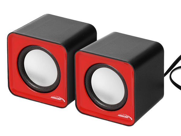 Boxe stereo Audiocore AC870 pentru PC sau Laptop,Compact Wired 2.0 USB 6W 2 x 3W Jack de 3.5mm
