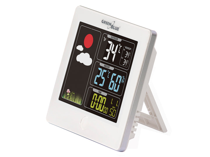 Stație meteo fără fir cu DCF GreenBlue GB521B negru