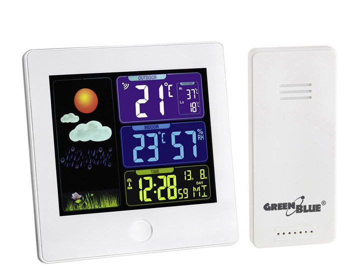 Stație meteo fără fir cu DCF GreenBlue GB521B negru