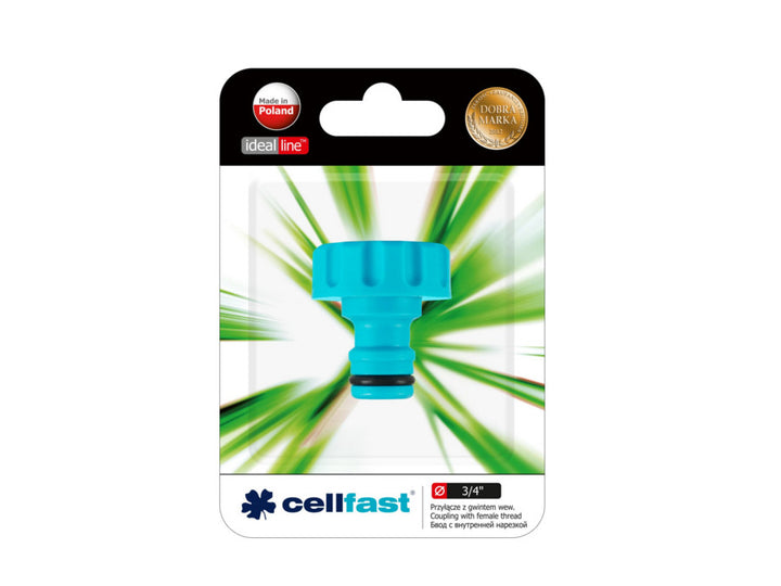 Racord filetat 3/4'' Cellfast Ideal Line cu filet femelă (intern) pentru furtun de grădină