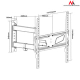 Suport TV Maclean, max vesa 400x400, braț lung pentru televizoare curbate, 26-55", 30kg, MC-711N