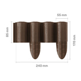 Gard de grădină Cellfast, aspect de lemn, rezistent la îngheț, lungime 2,4 m, culoare maro, 34-031