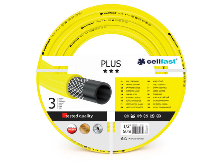 Furtun de grădină Cellfast Plus 1/2" 50m cu 3 straturi