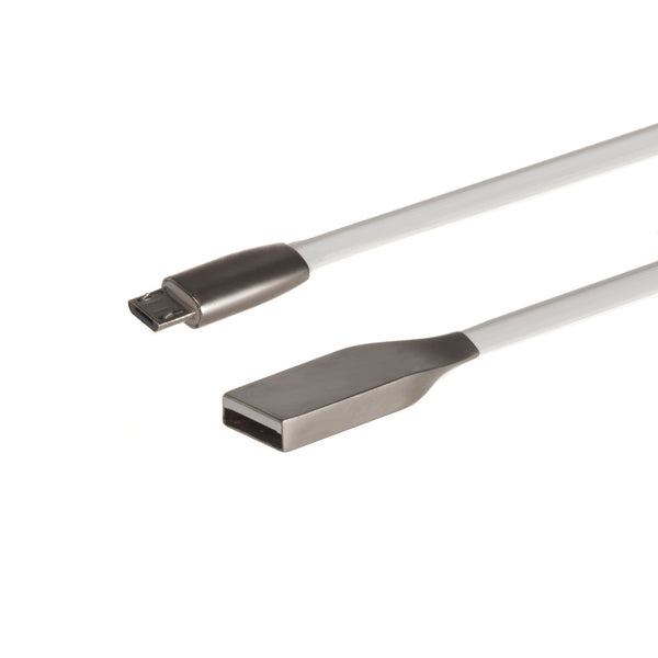 Maclean Cablu USB, AM, Micro plat, fără încurcătură, alb, 1m, MCTV-833W