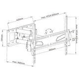 Suport TV Maclean, universal, max. VESA 600x400, 37-80" 45 kg, negru, MC-723 B