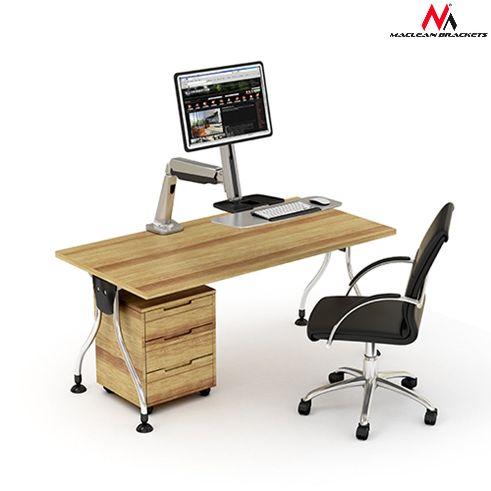 Maclean MC-728 montare pe masă 360 grade tastatură montare mouse montare monitor 13-32 inch VESA 75 x 75 mm, 100 x 100 mm până la 8 kg