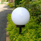 Lampa solară de grădină cu picior GreenBlue, sferă 15x15x48 cm, LED alb, GB121