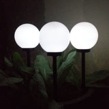 Lampa solară de grădină cu picior GreenBlue, sferă 15x15x48 cm, LED alb, GB121