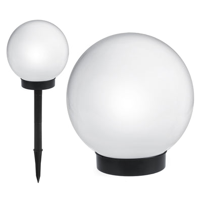 Lampa solară de grădină cu picior GreenBlue, sferă 15x15x48 cm, LED alb, GB121