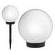 Lampa solară de grădină cu picior GreenBlue, sferă 15x15x48 cm, LED alb, GB121