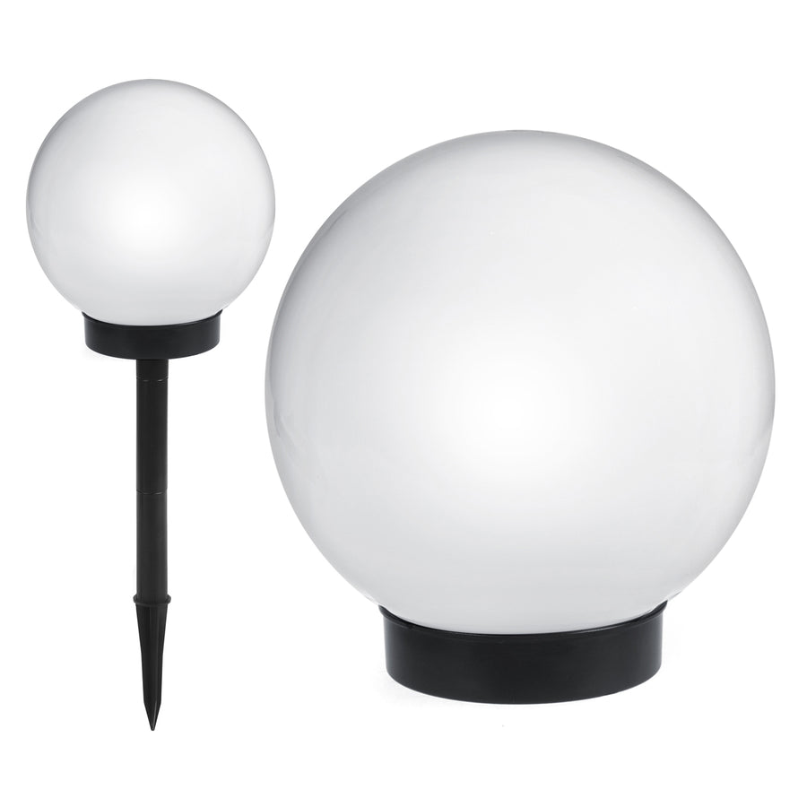 Lampa solară de grădină cu picior GreenBlue, sferă 15x15x48 cm, LED alb, GB121