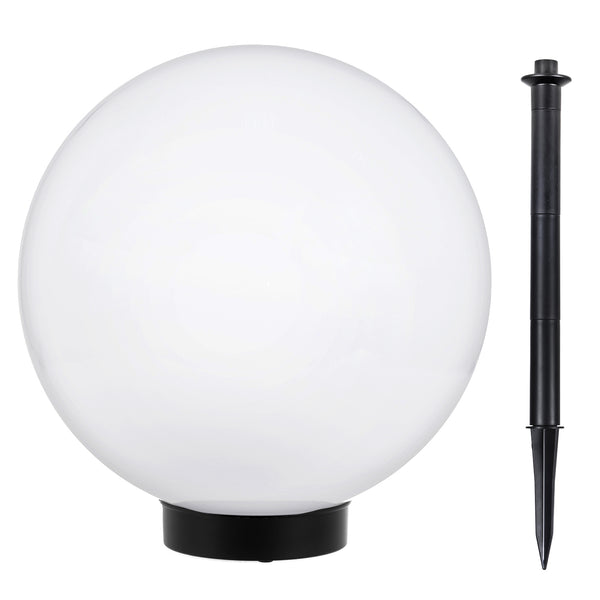 Lampa solară de grădină cu picior GB168 – sferă 30x30x63 cm, LED alb