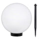 Lampa solară de grădină cu picior GB168 – sferă 30x30x63 cm, LED alb