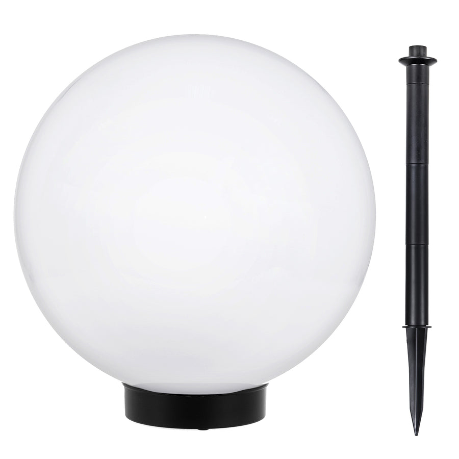 Lampa solară de grădină cu picior GB168 – sferă 30x30x63 cm, LED alb