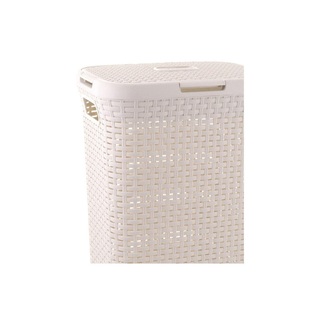 Coș de rufe Curver, design ajurat, 40L, crem, Natural Style