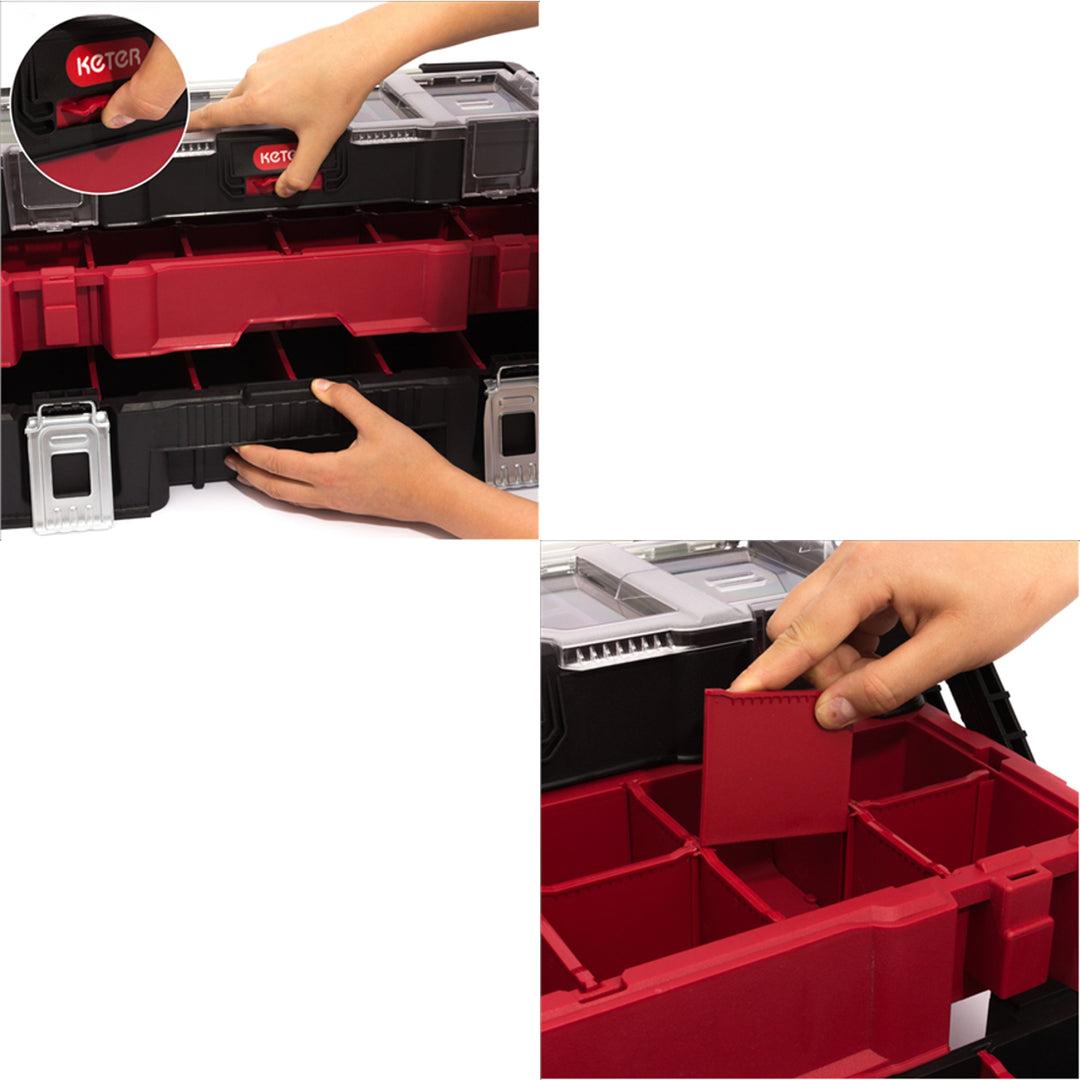 Keter Canti Trio Organizer 3-Layer Cantilever Toolbox