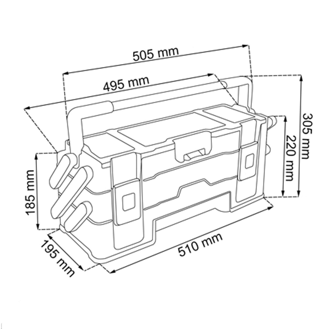 Keter Canti Trio Organizer 3-Layer Cantilever Toolbox