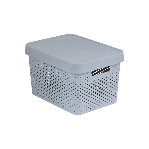 Recipient curver, multifuncțional, cu capac, gri, 17l, Infinity