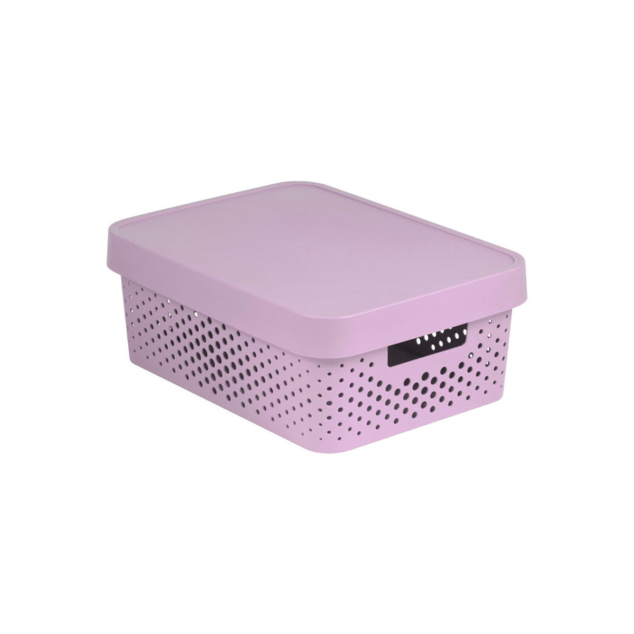 Container ajurat Curver Infinity 11L cu capac roz