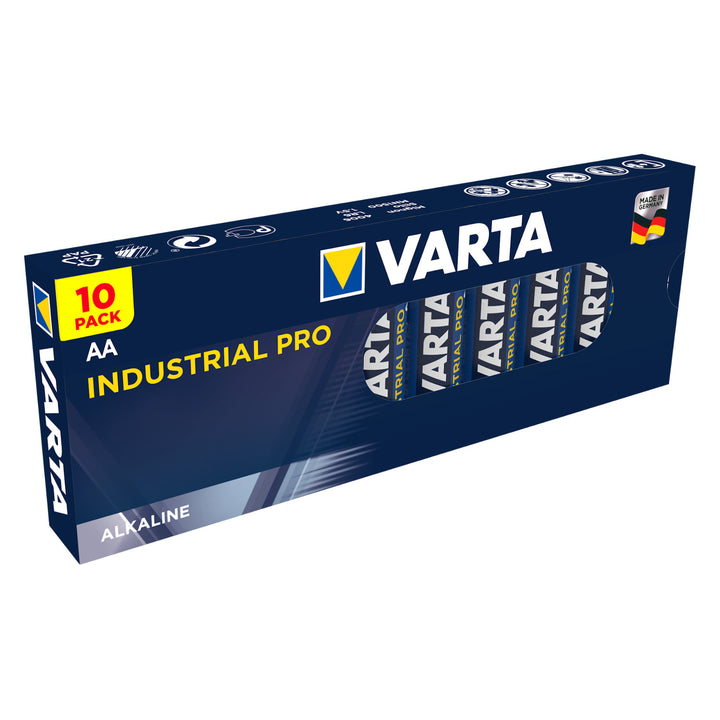 Set 10 baterii R6 AA Alkaline, Varta Industrial Pro