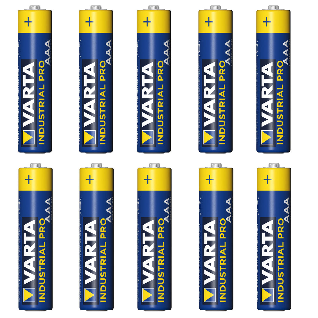 Set 10 baterii, Varta Industrial Alkaline, R-03, LR03, AAA