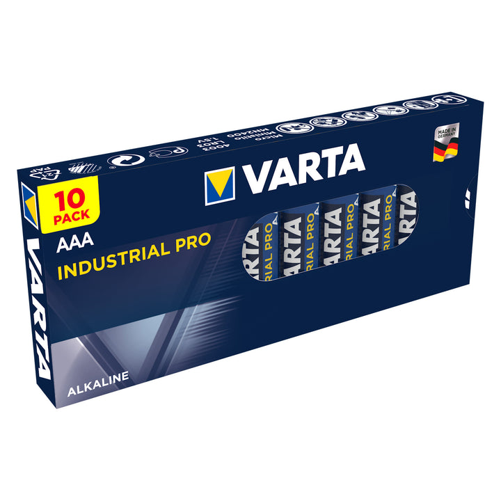 Set 10 baterii, Varta Industrial Alkaline, R-03, LR03, AAA