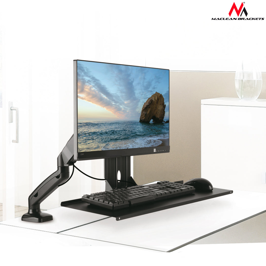 Suport tastatura Maclean MC-756 VESA 75x75, 100x100 - aditional fata de suporturile monitorului