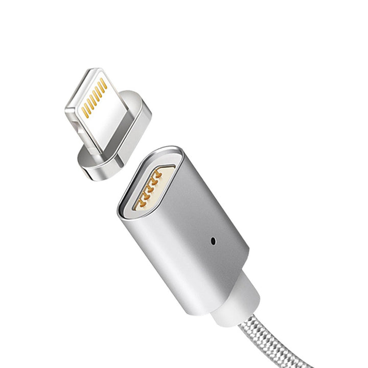 Cablu USB magnetic cu capăt fulger Maclean MCE161 - argintiu