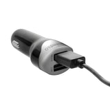 Încărcător auto max4.8A 2xUSB Maclean Energy MCE157 Qualcomm Quick Charge QC 3.0 plus cablu de 1.5m argintiu