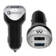 Încărcător auto max4.8A 2xUSB Maclean Energy MCE157 Qualcomm Quick Charge QC 3.0 plus cablu de 1.5m argintiu