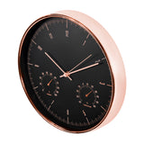Ceas de perete auriu 12'' 30cm cu termometru și higrometru CE70 G