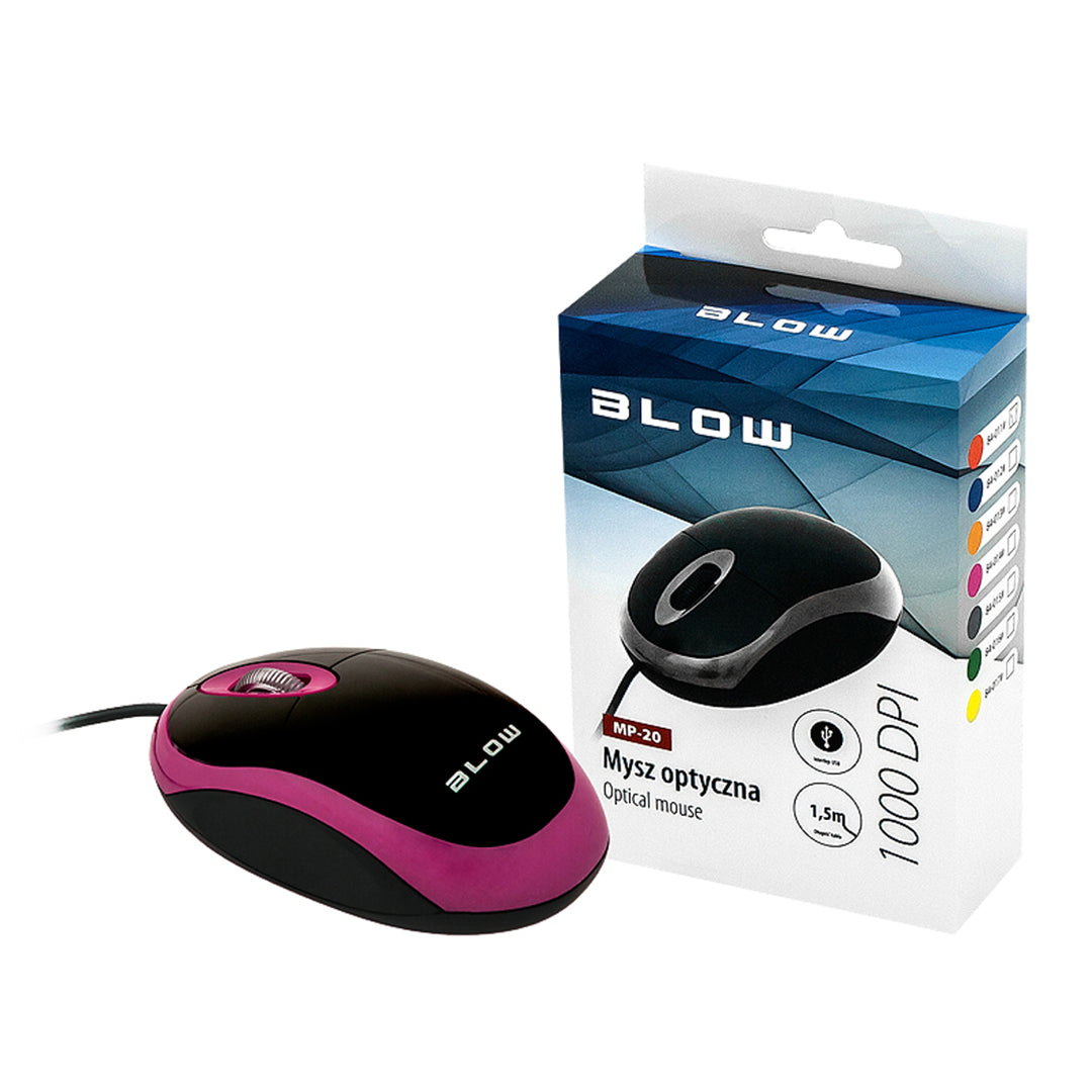 BLOW portocaliu mouse optic de computer USB MP-20 PC / laptop