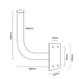 Suport pentru antenă satelit cu perete dublu sau balcon - 38cm Maclean MCTV-551