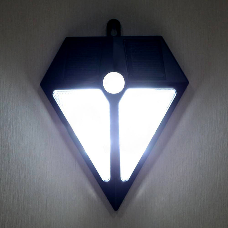 Lampă cu LED-uri Maclean, solară, montată pe perete, cu detector de mișcare, 6 LED-uri, 2x solar, MCE168
