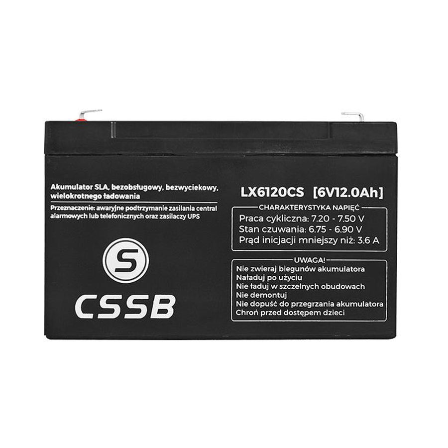 Bateria de gel CSSB 6V 12Ah nu necesită întreținere și este rezistentă la apă