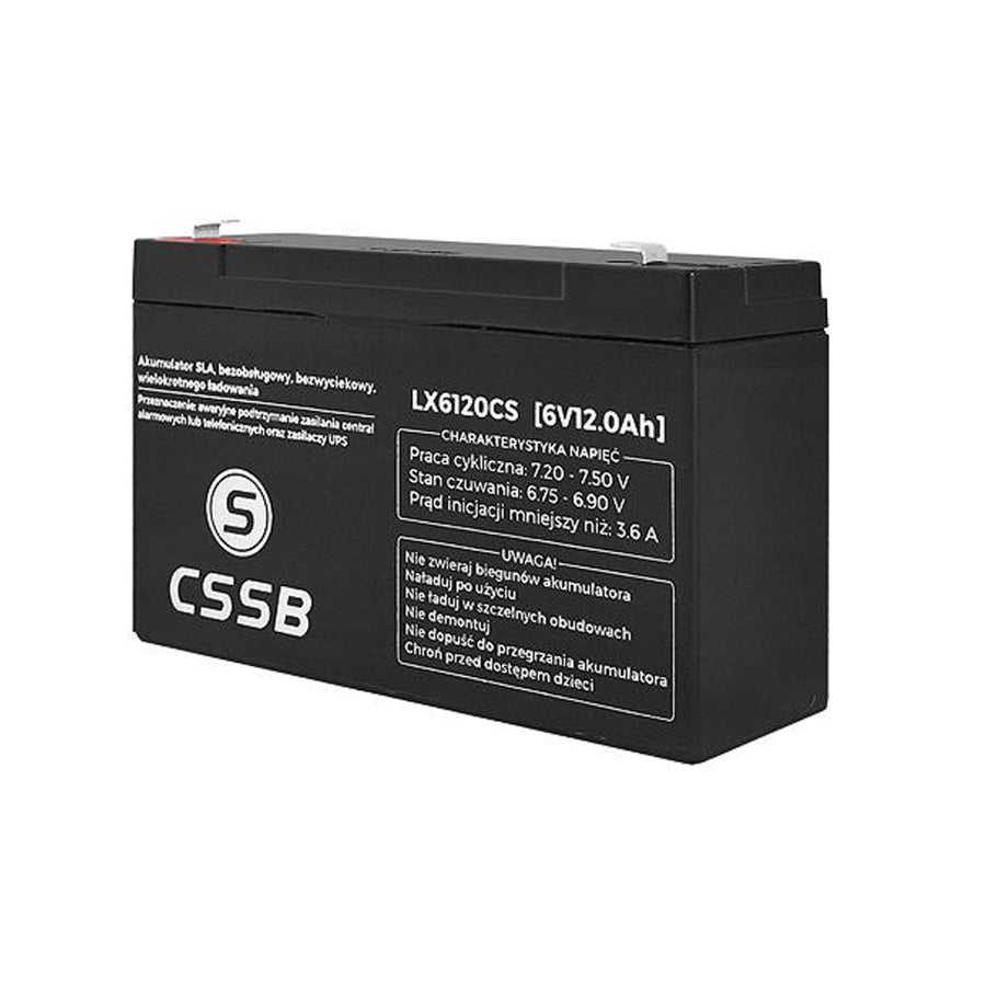 Bateria de gel CSSB 6V 12Ah nu necesită întreținere și este rezistentă la apă