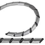 Maclean Capac de cablu, mascare, (20,4 * 22 mm), 3m, spirală argintie, MCTV-687S