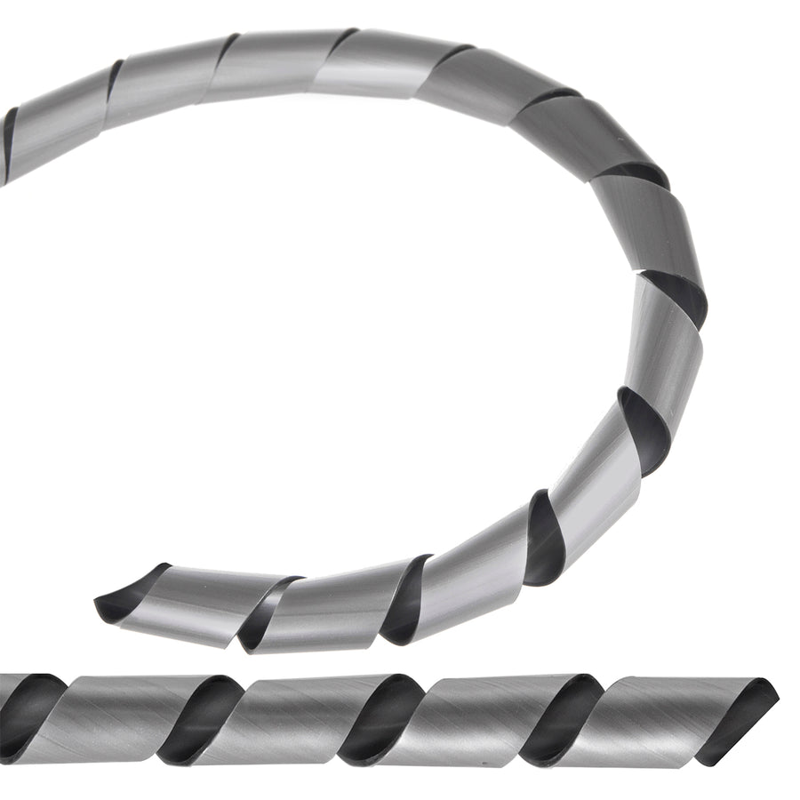 Maclean Capac de cablu, mascare, (20,4 * 22 mm), 3m, spirală argintie, MCTV-687S