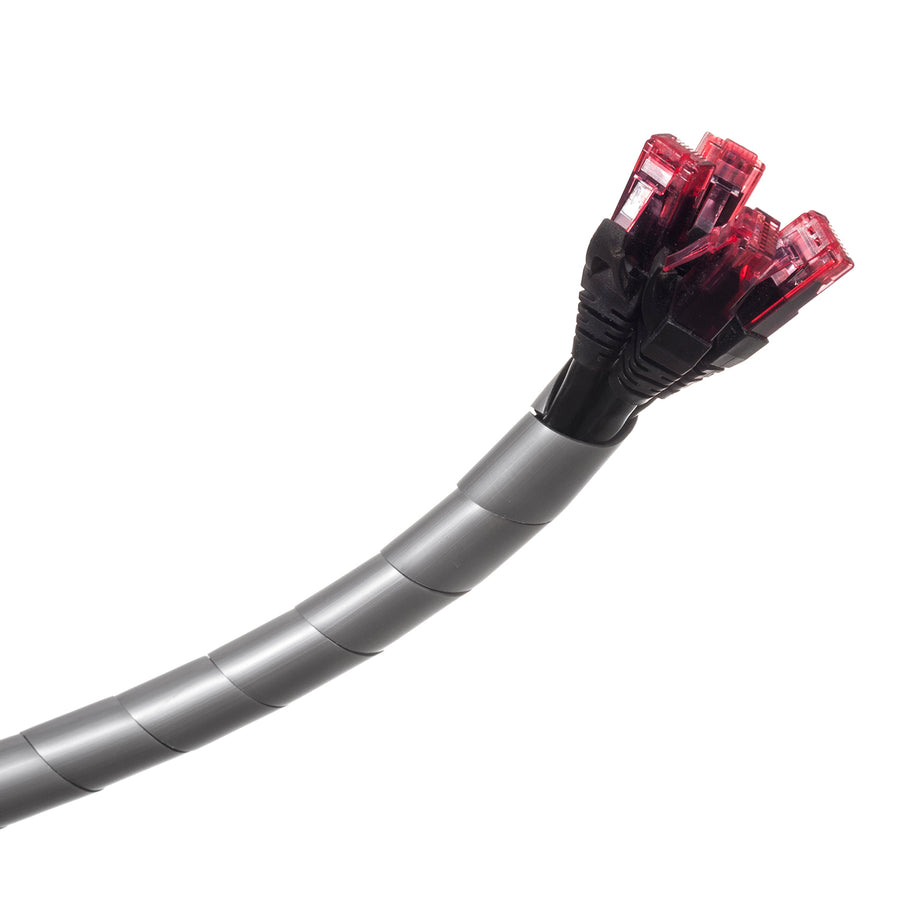 Maclean Capac de cablu, mascare, (20,4 * 22 mm), 3m, spirală argintie, MCTV-687S
