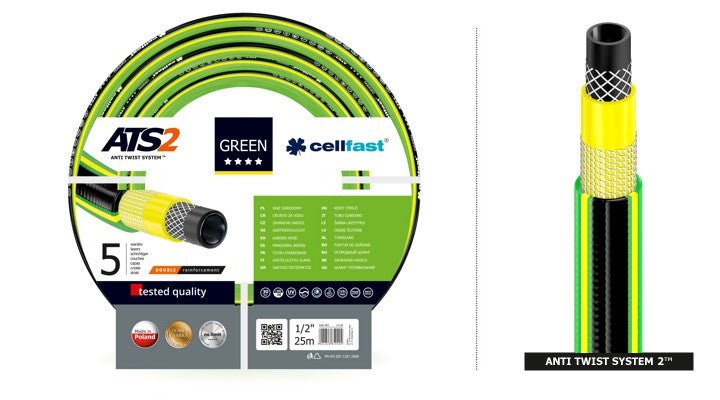 Furtun de grădină Cellfast ATS2 1/2" furtun de grădină verde 25m 5 straturi