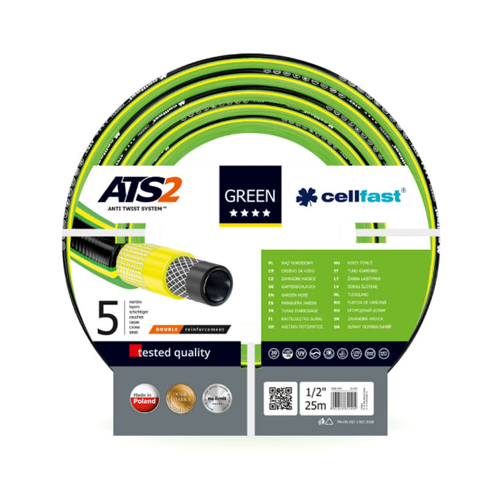 Furtun de grădină Cellfast ATS2 1/2" furtun de grădină verde 25m 5 straturi