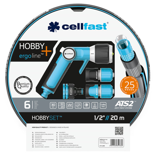 Set de udare Furtun 20m 1/2 "Cellfast Hobby Ergo Line