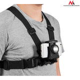 Suport Maclean MC-773, pentru piept, cu bretele sport, pentru smartphone, aparat foto, GoPro