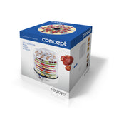 Concepct SO202020 Deshidrator electric de alimente 9 tăvi cu LED uscător de ciuperci Digital Timer Tavă de crudități 500 W