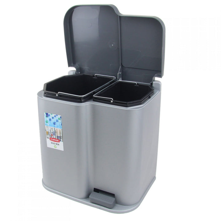 Coș de reciclare Curver Duo Pedalbin cu finisaj solid