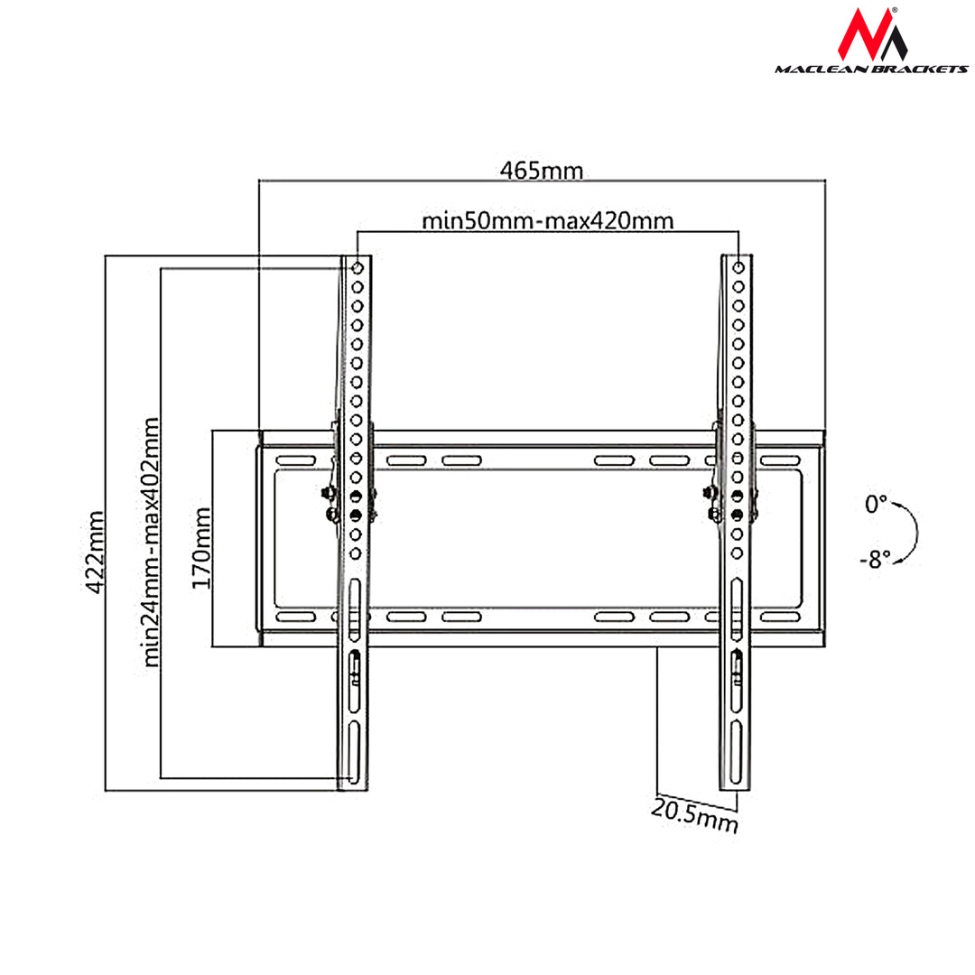 Uchwyt do TV 32-55" max vesa 400x400 35kg Maclean MC-774